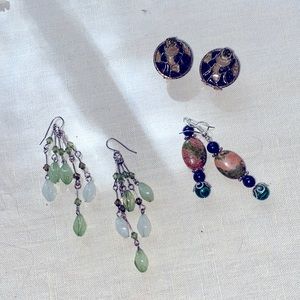 3 pairs of earrings